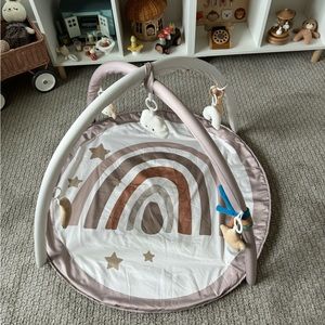 Baby play gym mat rainbow with toys